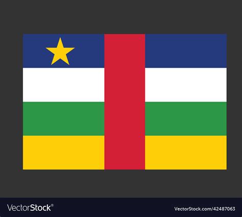 Central african republic flag africa emblem Vector Image