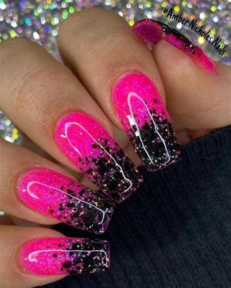 Ombre nails | Ombre nails glitter, Pink glitter nails, Fancy nails designs