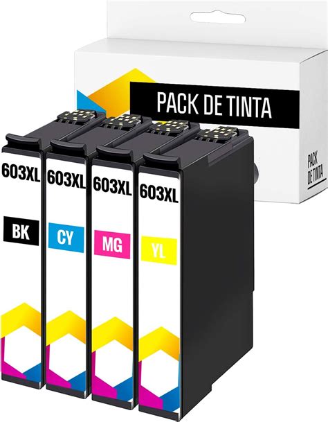 TONERPACK 4 Cartuchos De Tinta Para Epson 603XL Reemplazos Compatibles