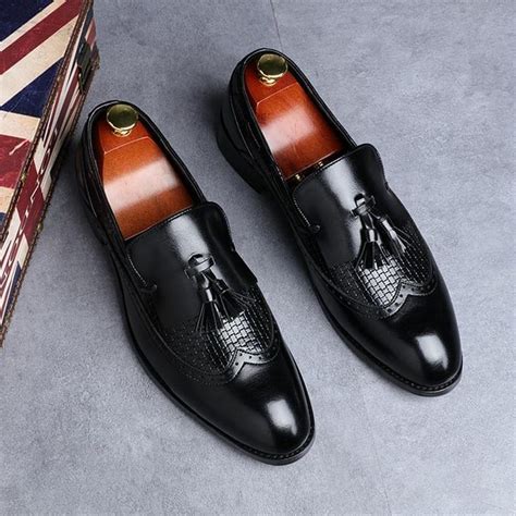 Men Tassel Italian Design Premium Quality Loafers Dress Shoes