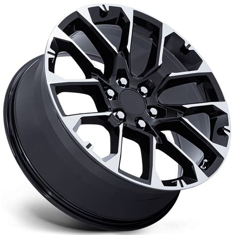 22 Performance Replicas Wheels PR224 Gloss Black With Machined Face