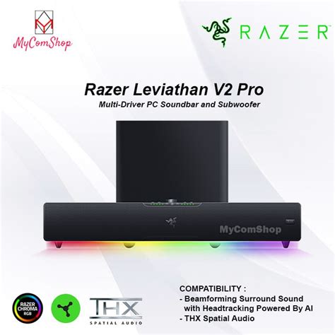 Jual RAZER LEVIATHAN V2 PRO 2023 MULTI DRIVER PC SOUNDBAR AND SUBWOOFER