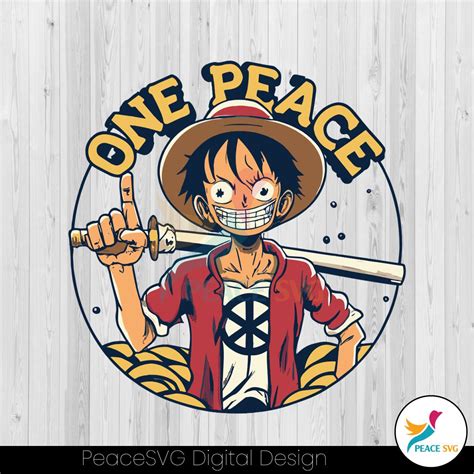 One Piece Anime Monkey D Luffy One Peace Svg Cricut File Peacesvg