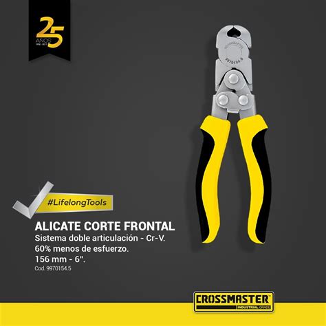 Tenaza Alicate Corte Frontal 6 Doble Articulado Crossmaster 490 00