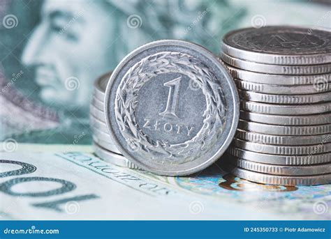 Polish Coins Stack. PLN Currency Stock Image - Image of earnings ...