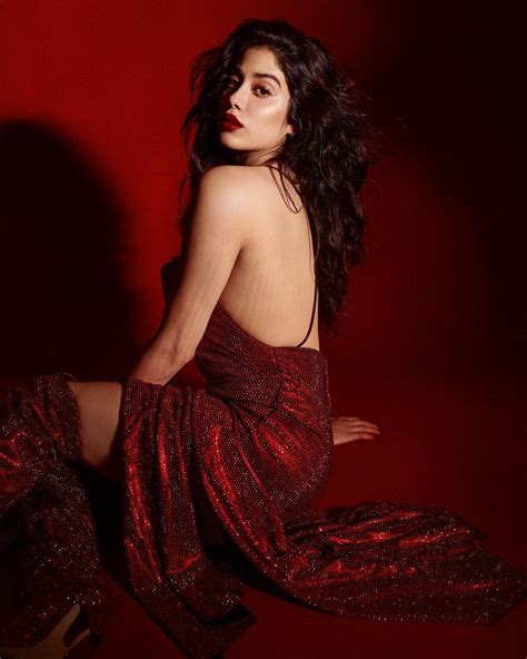 Janhvi Kapoor Shimmers In Red Hot Backless Gown For Good Luck Jerry