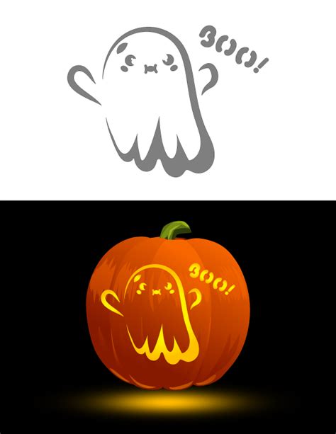 Ghost Pumpkin Carving Templates