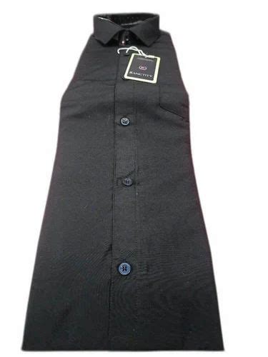 Plain Mens Black Cotton Formal Shirt Full Sleeves At Rs 220 In Chennai