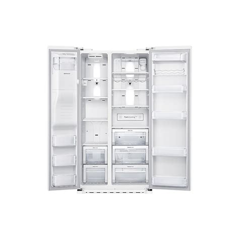 22 Cu Ft Counter Depth Side By Side Refrigerator In White Refrigerator Rs22hdhpnwwaa