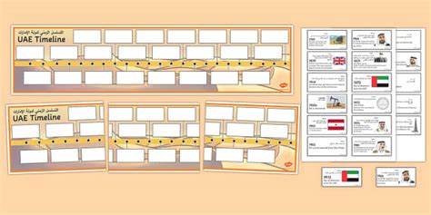 Uae Timeline Worksheet Worksheets Arabicenglish Twinkl