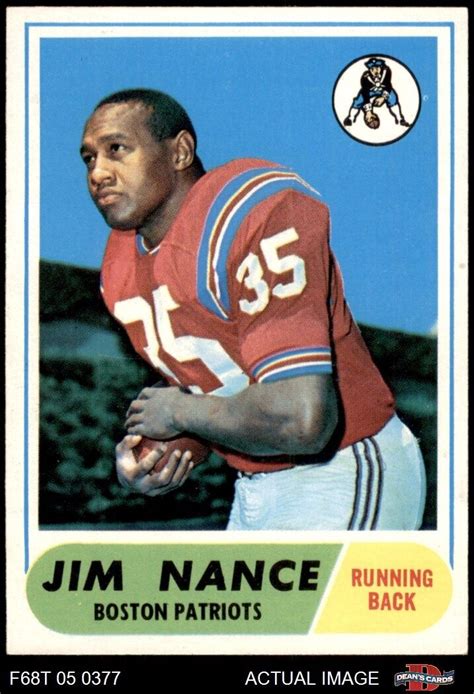 Topps Jim Nance Patriots Rc Nm Ebay