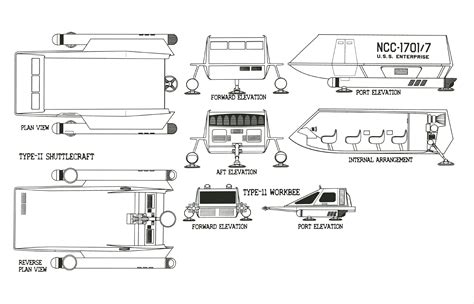 Constitution Class Starship – U.S.S. Enterprise NCC-1701 Blueprint ...