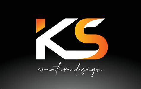 KS Letter Logo with White Golden Colors and Minimalist Design Icon Vector 5597030 Vector Art at ...