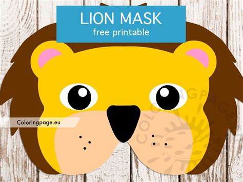 Lion mask – Coloring Page