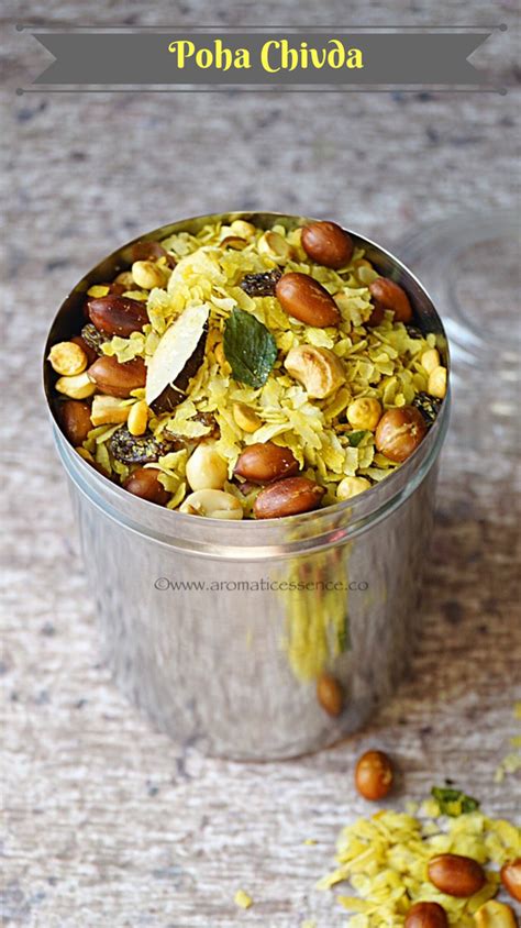 Poha Chivda With Thin Flattened Rice Poha Namkeen Aromatic Essence