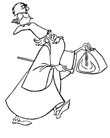 Madam Mim From The Sword In The Stone Coloring Page Free Printable