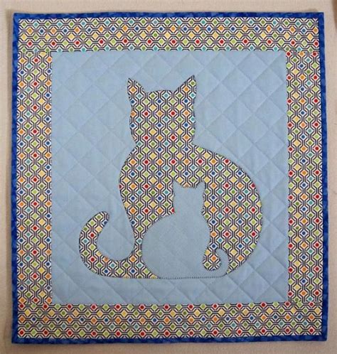 Sidekick Cat Applique Quilt 5 Sizes Craftsy Cat Quilt Patterns