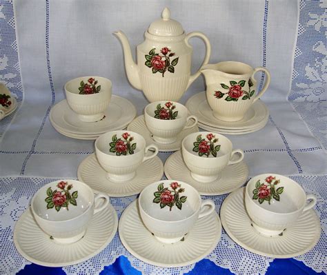 Wedgwood Moss Rose Tea Set Pieces Etruria Of Barlaston Etsy Uk