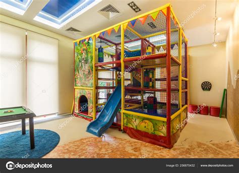 Indoor Playground Children Kids Jungle Gym Labyrinth Stock Photo by ...