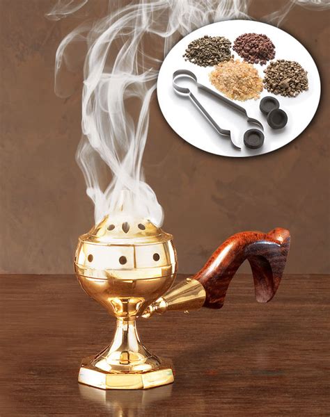 Home Incense Kit With Brass Censer Censers And Incense Burners