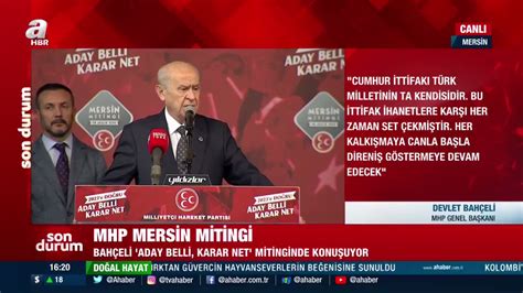 EHA MEDYA on Twitter SONDAKİKA MHP Genel Başkanı Devlet Bahçeli