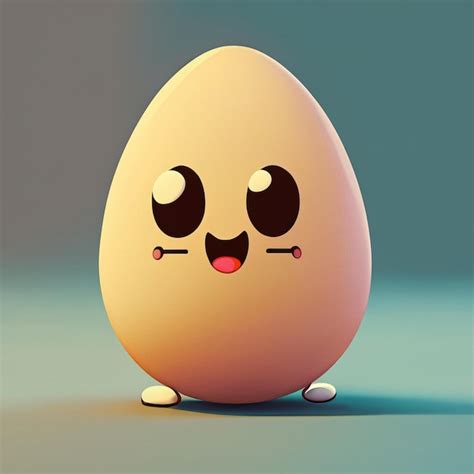 Premium Photo Cute Egg Character A High Quality Illustration