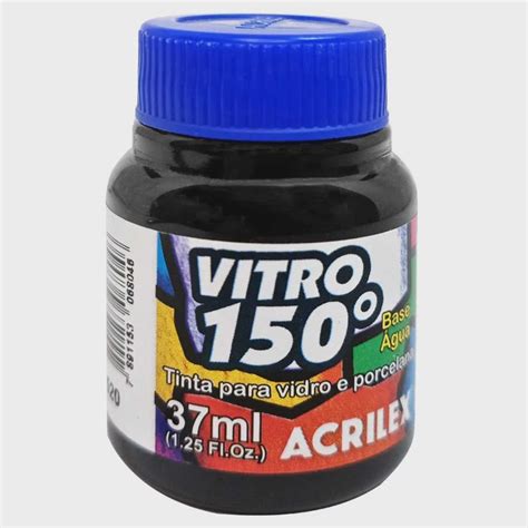 Tinta Vitro Ml Preto Acrilex Submarino