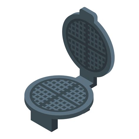 Waffle Maker Icon Isometric Vector Iron Machine Vector Art At