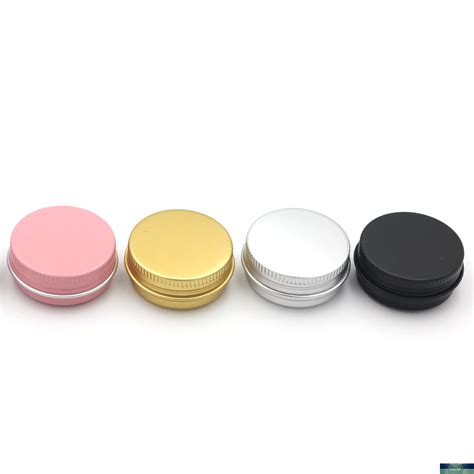 Wholesale Alumtin 15ml Screw Top Lip Balm Containers Compact Reusable Metal Tape Jars In White