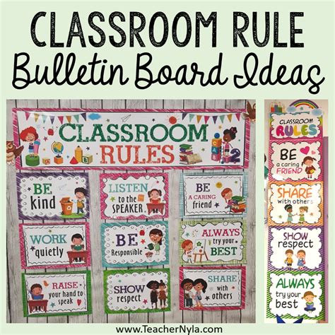 Classroom Rules Bulletin Board Set For Classroom Decorations Classroom