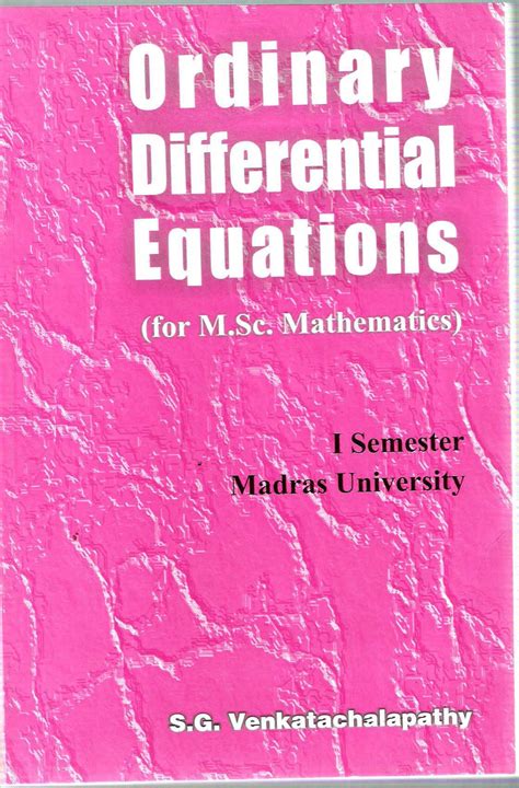 Ordinary Differential Equations Md Rai Singhania Book