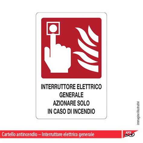 Cartello Antincendio Interruttore Elettrico Generale Xfire