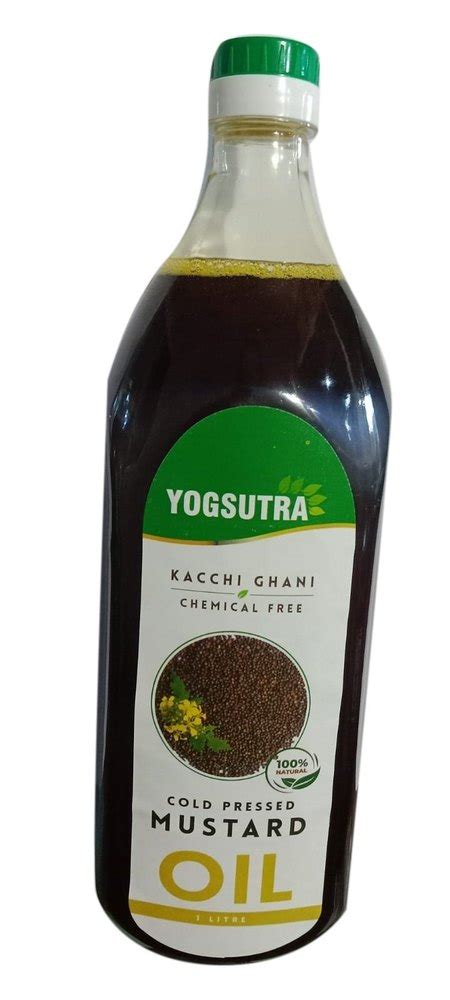 Yogsutra Black Cold Pressed Mustard Oil Packaging Type Plastic Bottle