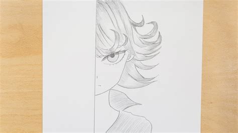 Desenho De Anime Fácil Como Desenhar Metade Do Rosto Tatsumaki Fácil