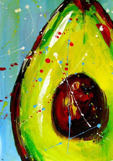 I like how the artist chose to splatter the paint. | Avocado art ...