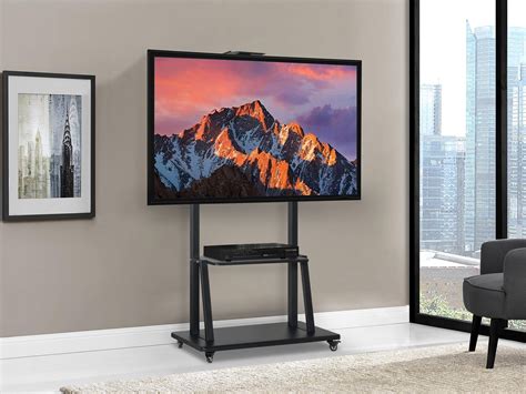 mobile tv stand rolling tv cart floor stand mount