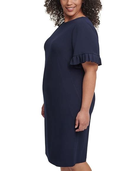 Tommy Hilfiger Plus Size Ruffle Sleeve Shift Dress Macys