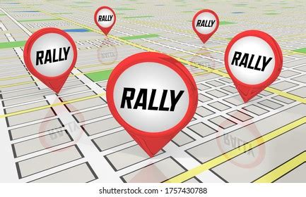 Rally Locations Map Pins Events Planned Stock Illustration 1757430788 ...