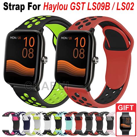 Silicone Strap Bracelet Band Replacement For Haylou GST LS09B LS02