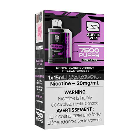 Grape Blackcurrant Super VPR 7500 Disposable Vape | VapeLoft