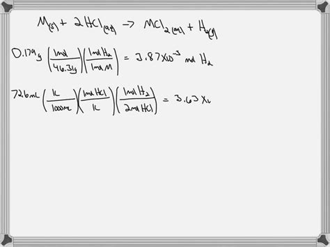 SOLVED Consider The Following Reaction Mg S 2HCl Aq MgCl2 Aq