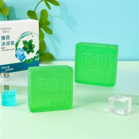 Cool Mint Soap Smooth Skin Cleansing Bath Anti Mite Soap Cooling Soap