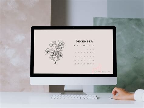 Minimalist Floral Desktop Wallpaper Calendar Desktop Wallpaper Floral ...