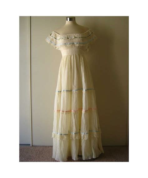 Vintage GUNNE SAX By Jessica Boho Bohemian Off Shoulder Maxi Etsy