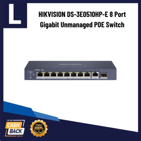 Jual Hikvision Ds 3e0510hp E 8 Port Gigabit Unmanaged Poe Switch Kota Medan Lopectech Data