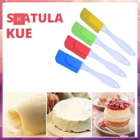 Jual ANG SPATULA SILICON POLESAN KUE TAHAN PANAS ALAT ADUK ADONAN KUE