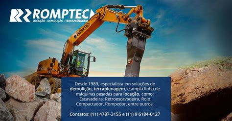 Loca O De Mini Escavadeiras Romptec Loca O Demoli O E Terraplenagem