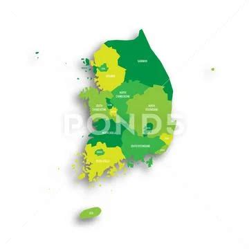 South Korea Political Map Of Administrative Divisions Graphic