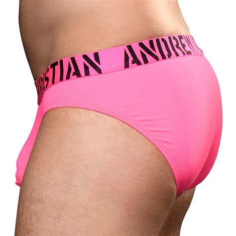 Andrew Christian Slip Almost Naked Hotness Rib Rose Fluo Inderwear