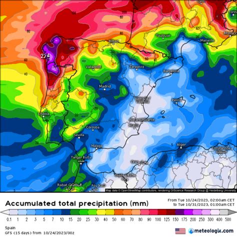 Estas Son Las Lluvias 🌧️ Previstas Para Los Próximos Siete Días Según Los Modelos Meteorológicos